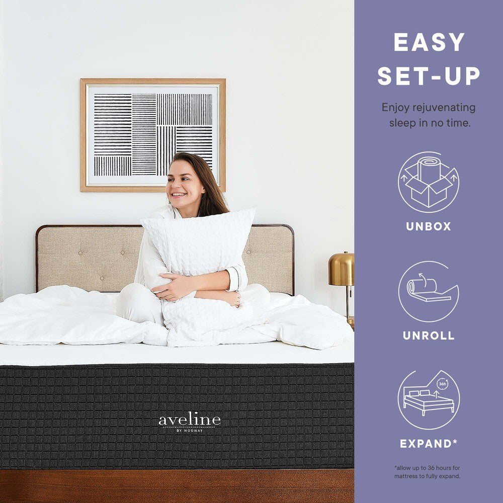MOD-5345-WHI Aveline 6" Full Mattress by Modway
