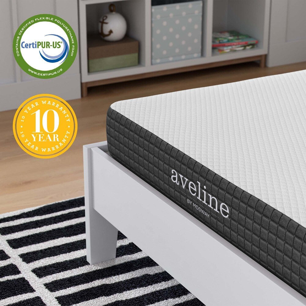 MOD-6137-WHI Aveline 6" Narrow Twin Mattress by Modway
