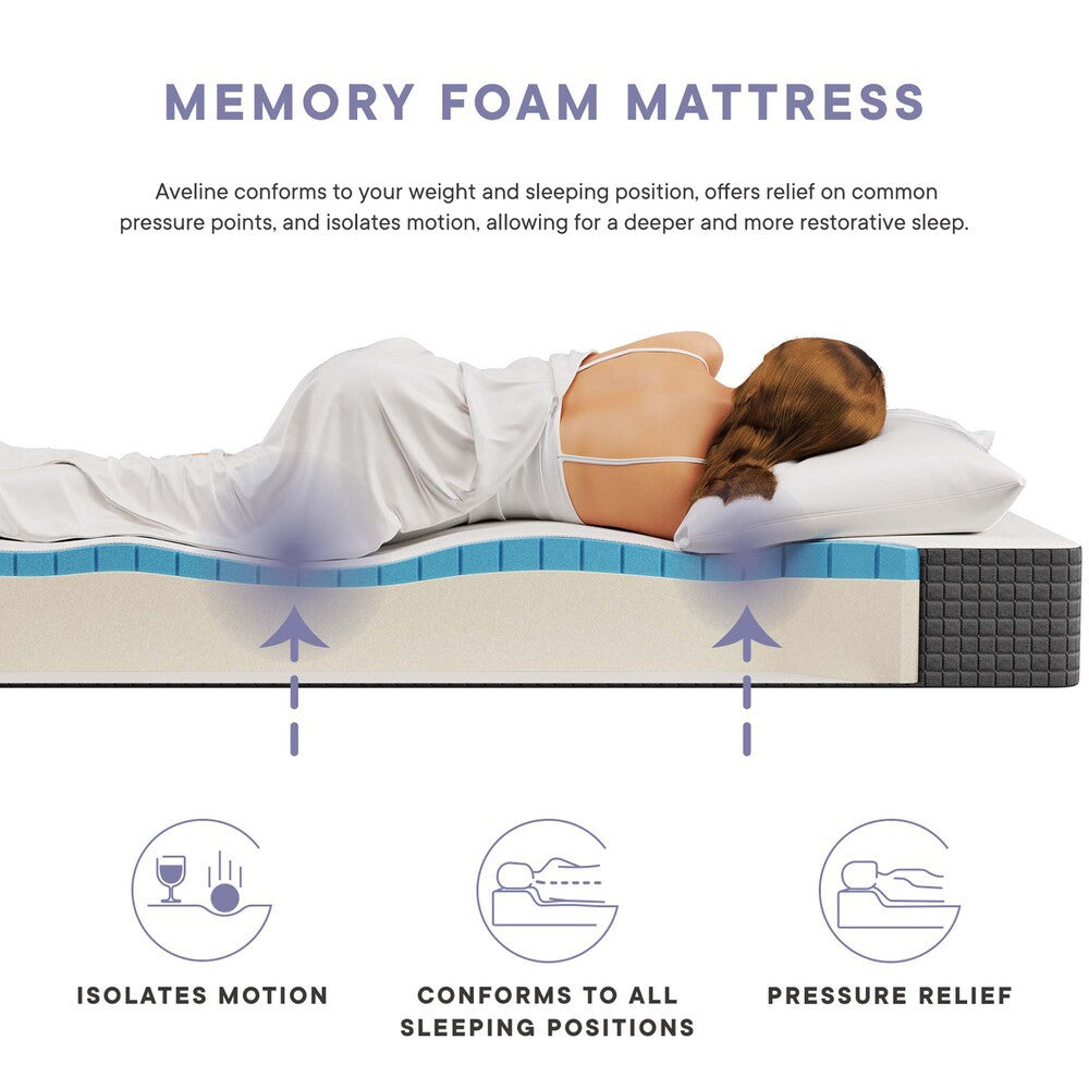 MOD-5490-WHI Aveline 8" King Mattress by Modway