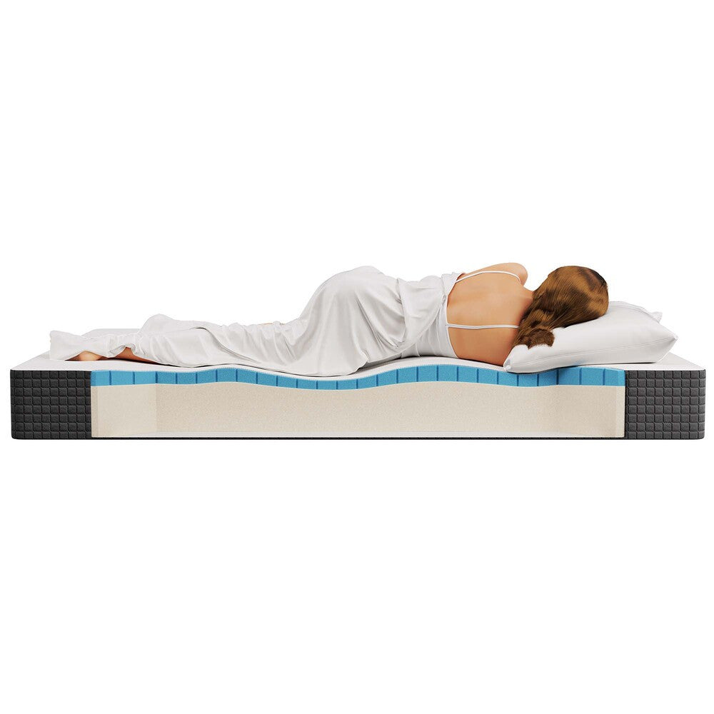 MOD-5343-WHI Aveline 8" Queen Mattress by Modway