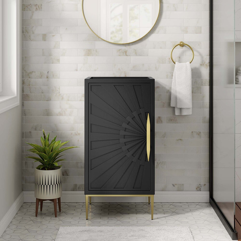EEI-6159-BLK Awaken 18" Bathroom Vanity Cabinet by Modway