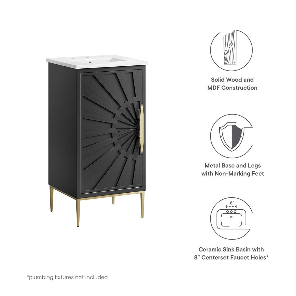 EEI-6285-WHI-BLK Awaken 18" Bathroom Vanity by Modway