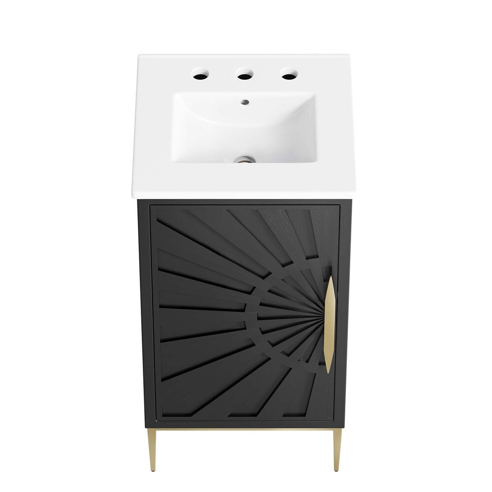 EEI-6285-WHI-BLK Awaken 18" Bathroom Vanity by Modway
