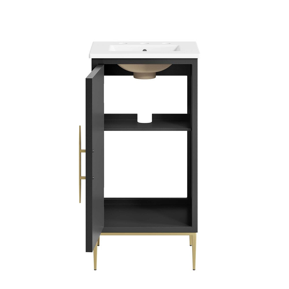 EEI-6285-WHI-BLK Awaken 18" Bathroom Vanity by Modway