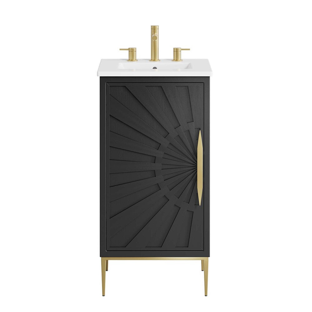 EEI-6285-WHI-BLK Awaken 18" Bathroom Vanity by Modway