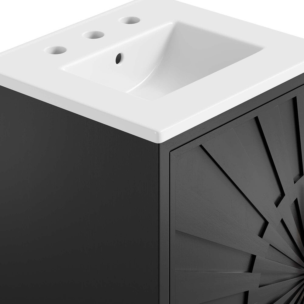 EEI-6285-WHI-BLK Awaken 18" Bathroom Vanity by Modway