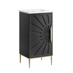 Modway EEI-6285-WHI-BLK Awaken 18" Bathroom Vanity White Black