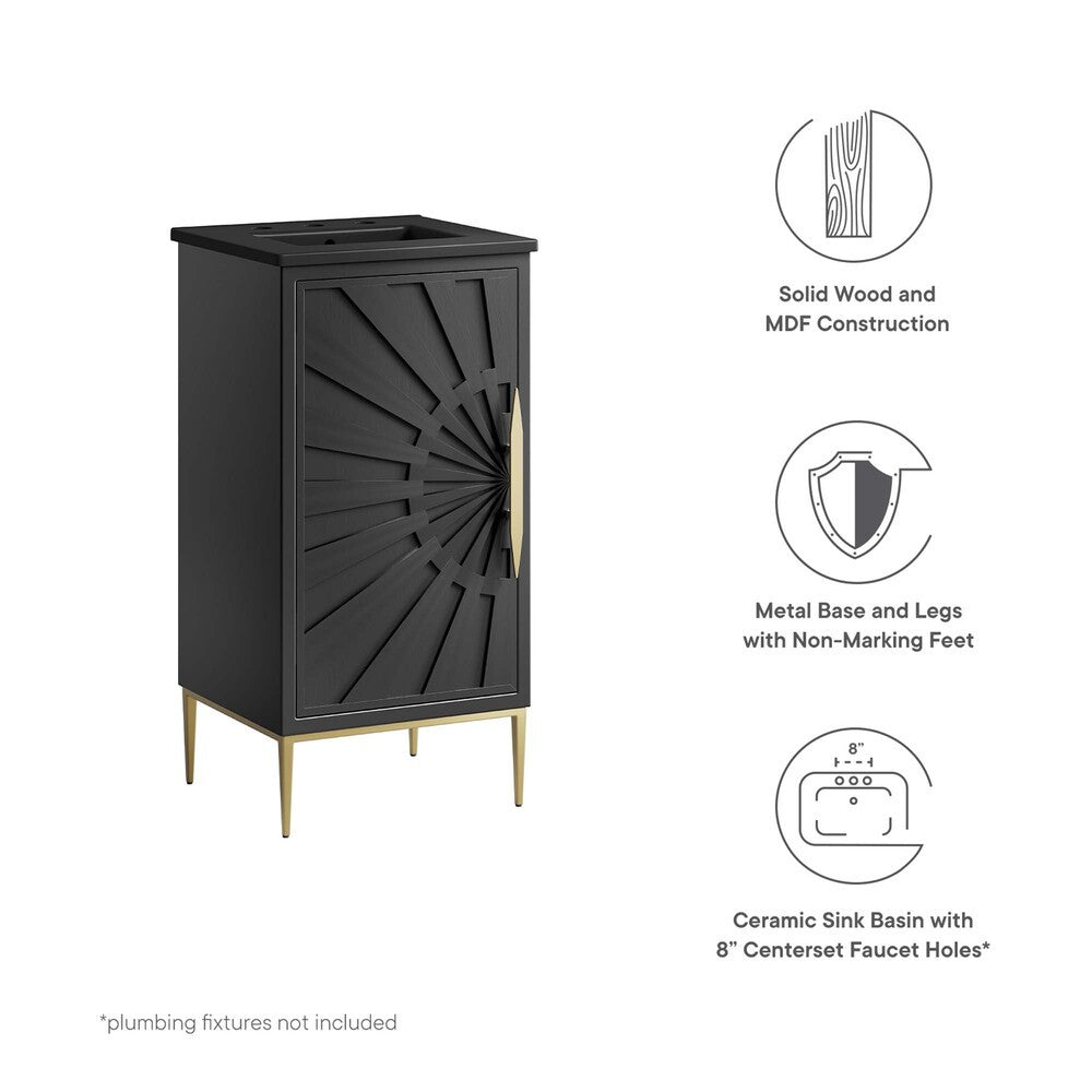 EEI-6287-BLK-BLK Awaken 18" Bathroom Vanity by Modway
