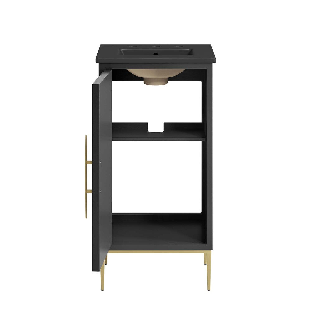 EEI-6287-BLK-BLK Awaken 18" Bathroom Vanity by Modway