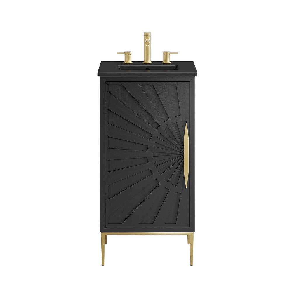EEI-6287-BLK-BLK Awaken 18" Bathroom Vanity by Modway