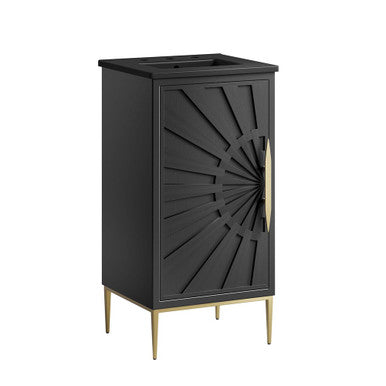 Modway EEI-6287-BLK-BLK Awaken 18" Bathroom Vanity Black Black