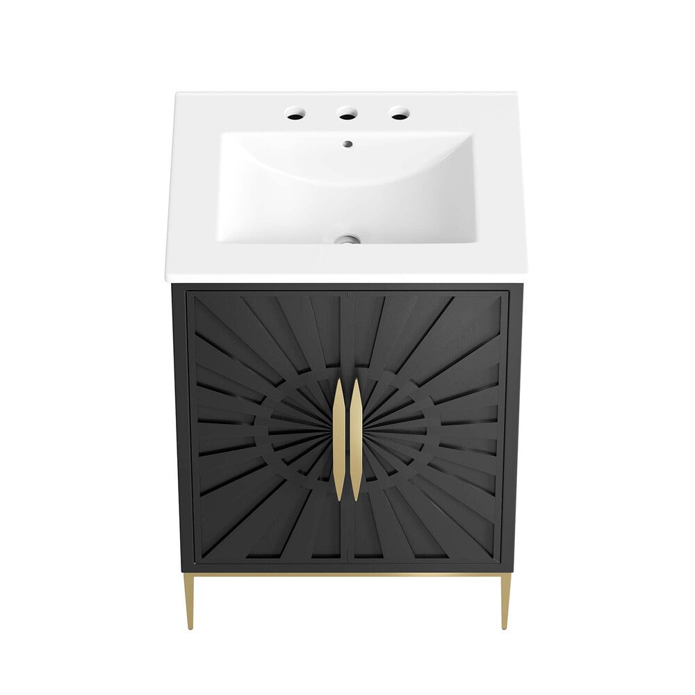 EEI-6289-WHI-BLK Awaken 24" Bathroom Vanity by Modway