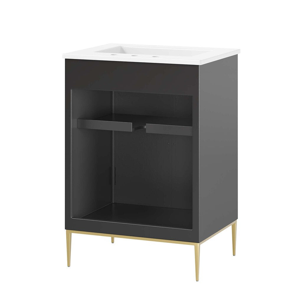 EEI-6289-WHI-BLK Awaken 24" Bathroom Vanity by Modway