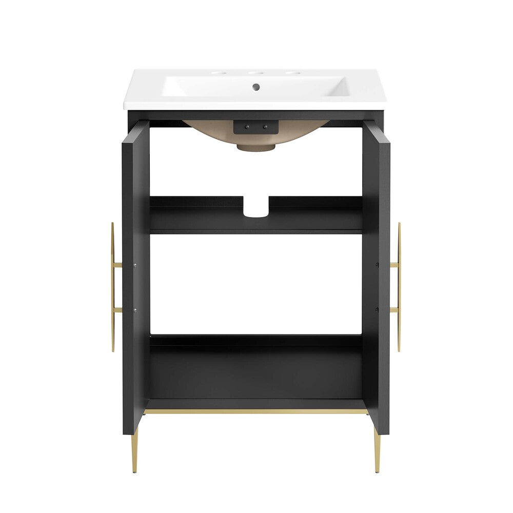 EEI-6289-WHI-BLK Awaken 24" Bathroom Vanity by Modway