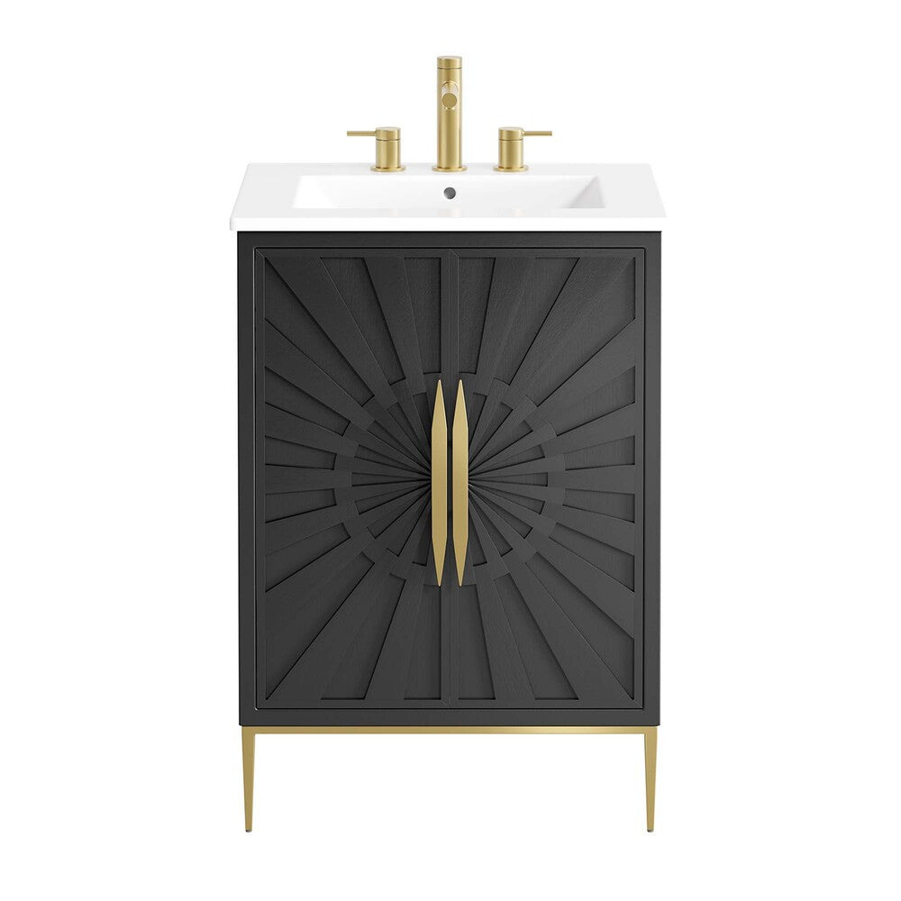EEI-6289-WHI-BLK Awaken 24" Bathroom Vanity by Modway