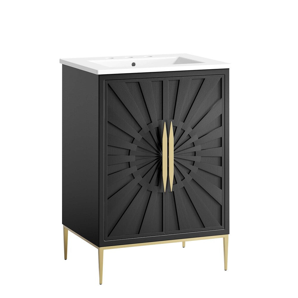 EEI-6289-WHI-BLK Awaken 24" Bathroom Vanity by Modway