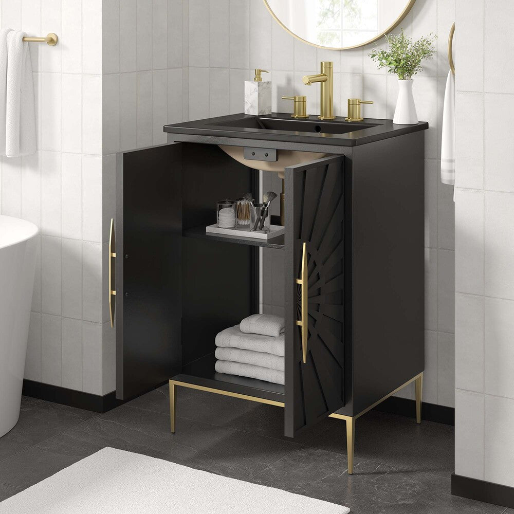 EEI-6291-BLK-BLK Awaken 24" Bathroom Vanity by Modway