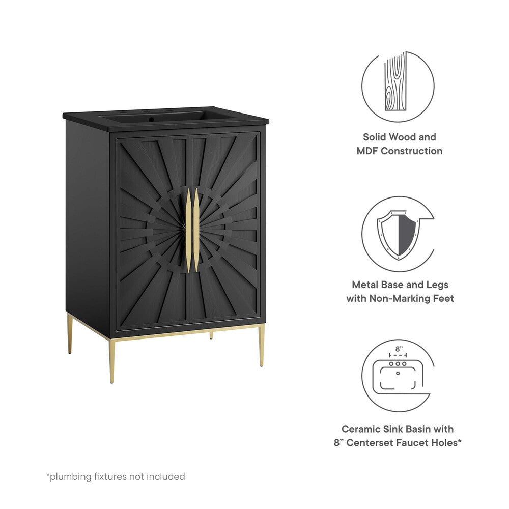 EEI-6291-BLK-BLK Awaken 24" Bathroom Vanity by Modway