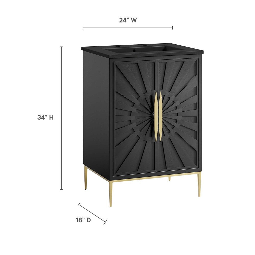 EEI-6291-BLK-BLK Awaken 24" Bathroom Vanity by Modway