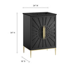 EEI-6291-BLK-BLK Awaken 24" Bathroom Vanity by Modway