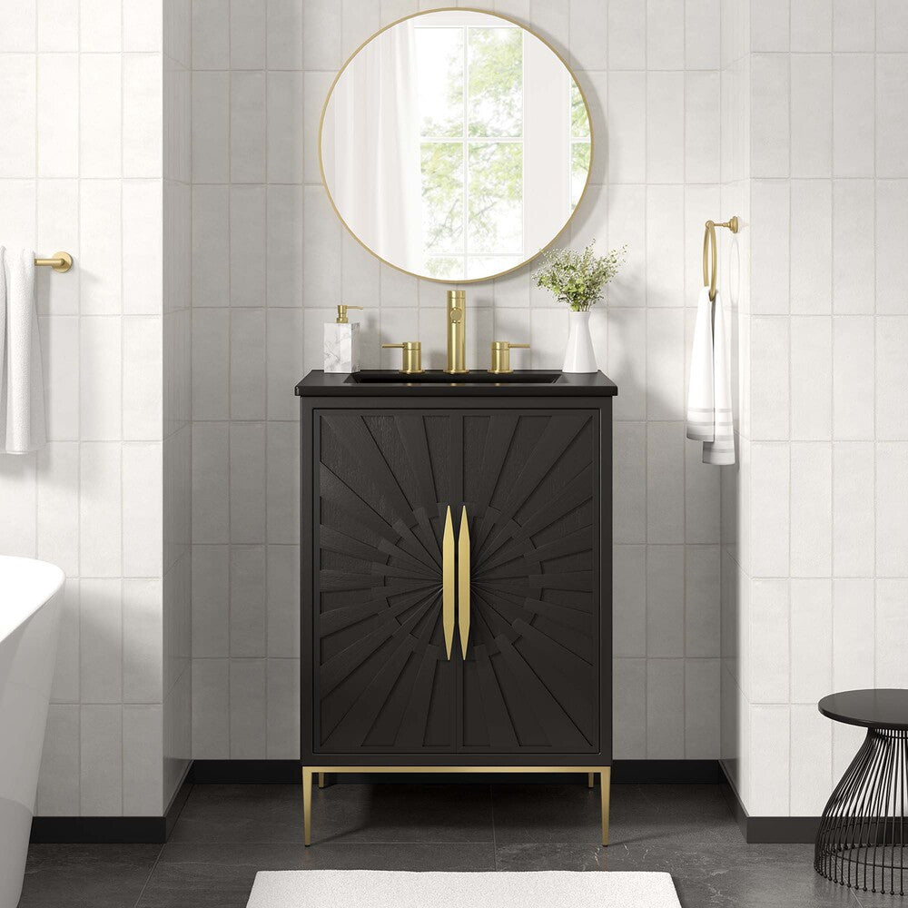 EEI-6291-BLK-BLK Awaken 24" Bathroom Vanity by Modway