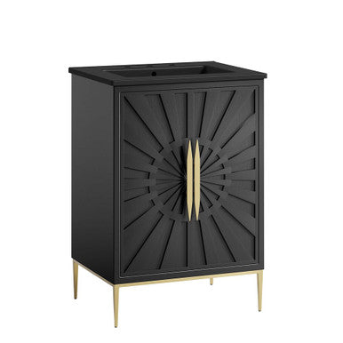 Modway EEI-6291-BLK-BLK Awaken 24" Bathroom Vanity Black Black