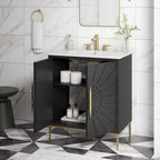 EEI-6293-WHI-BLK Awaken 30" Bathroom Vanity by Modway