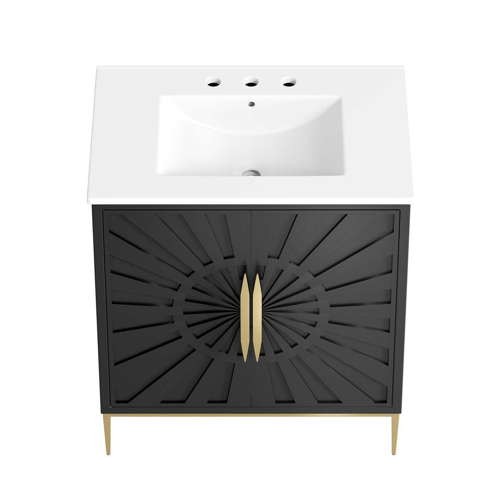 EEI-6293-WHI-BLK Awaken 30" Bathroom Vanity by Modway
