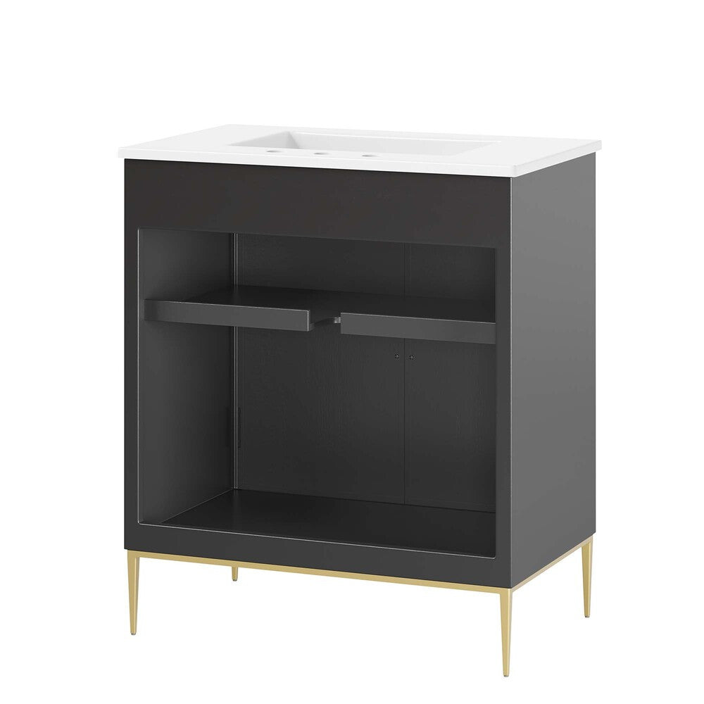 EEI-6293-WHI-BLK Awaken 30" Bathroom Vanity by Modway