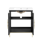EEI-6293-WHI-BLK Awaken 30" Bathroom Vanity by Modway