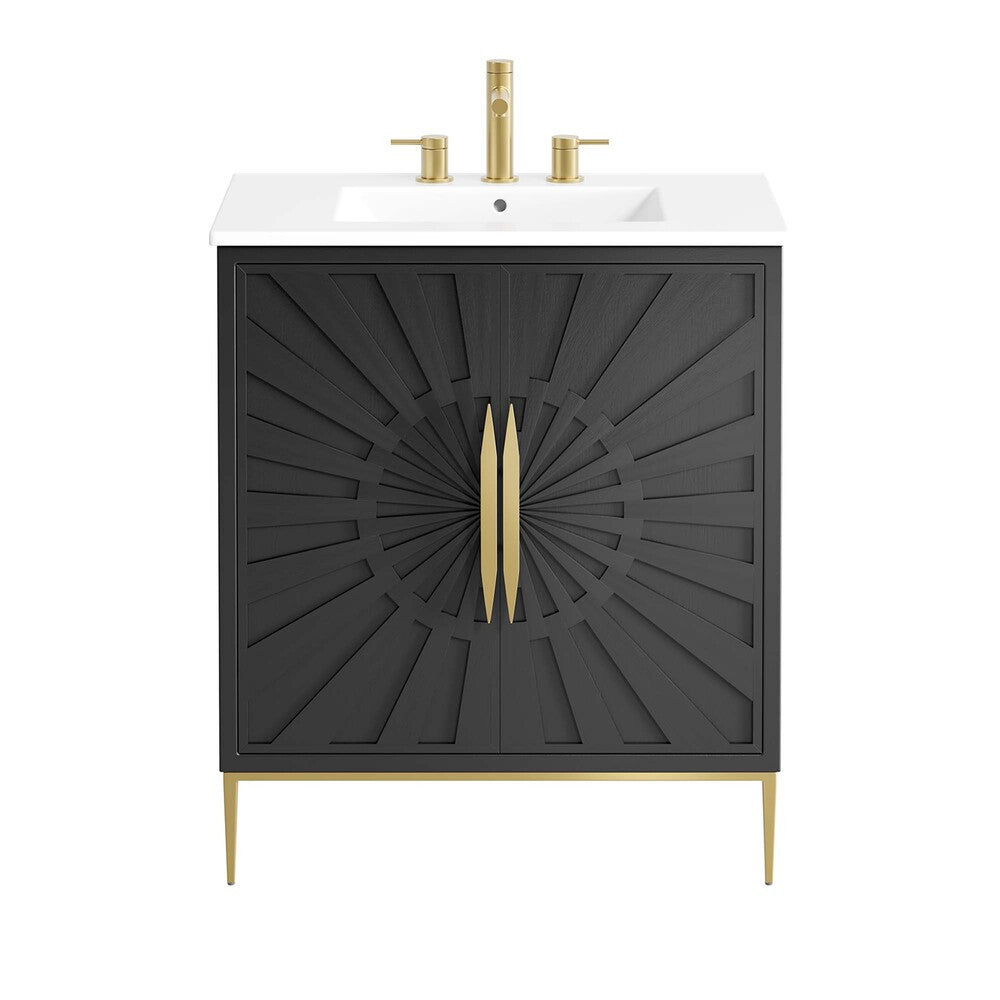 EEI-6293-WHI-BLK Awaken 30" Bathroom Vanity by Modway