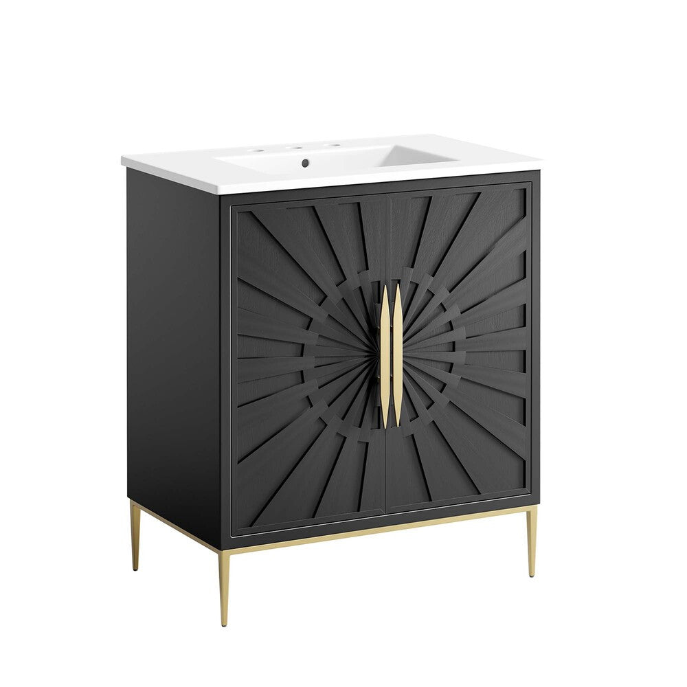 EEI-6293-WHI-BLK Awaken 30" Bathroom Vanity by Modway