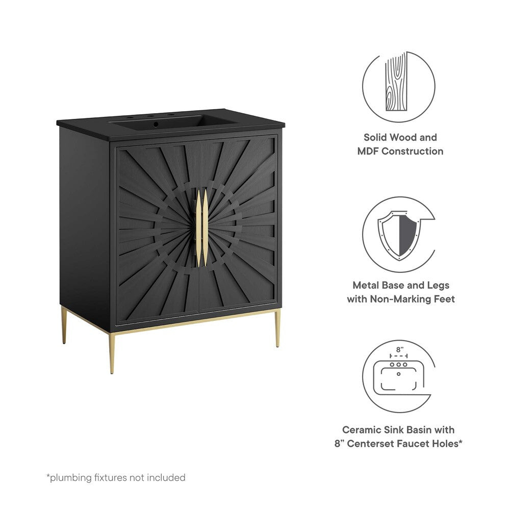EEI-6295-BLK-BLK Awaken 30" Bathroom Vanity by Modway
