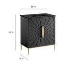 EEI-6295-BLK-BLK Awaken 30" Bathroom Vanity by Modway