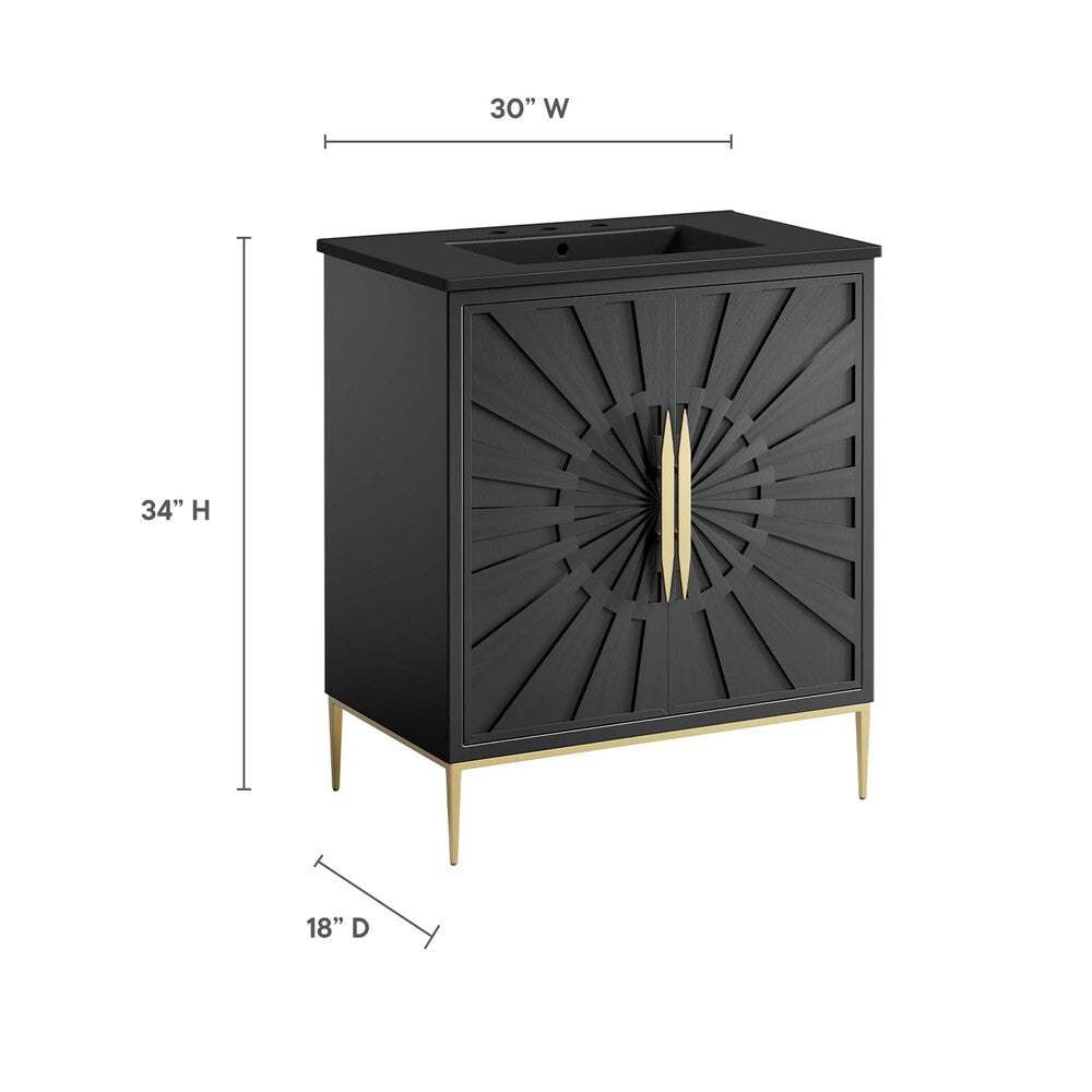 EEI-6295-BLK-BLK Awaken 30" Bathroom Vanity by Modway