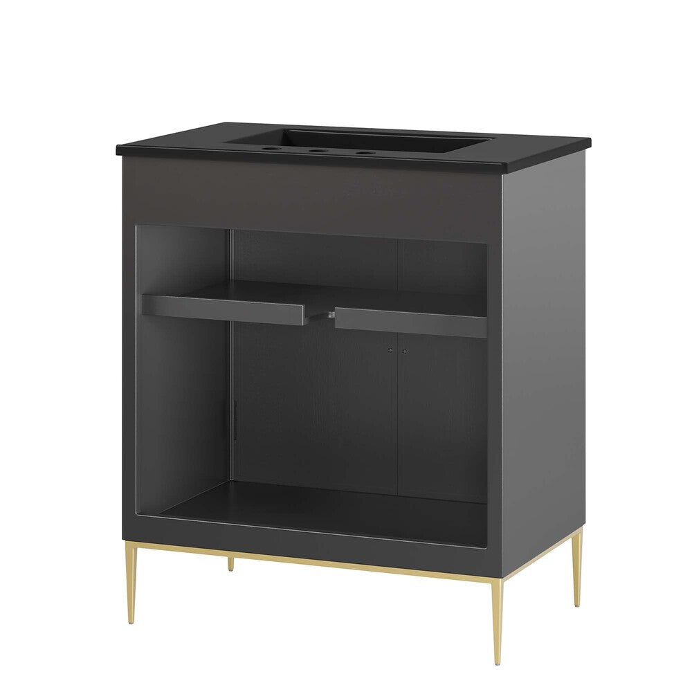 EEI-6295-BLK-BLK Awaken 30" Bathroom Vanity by Modway