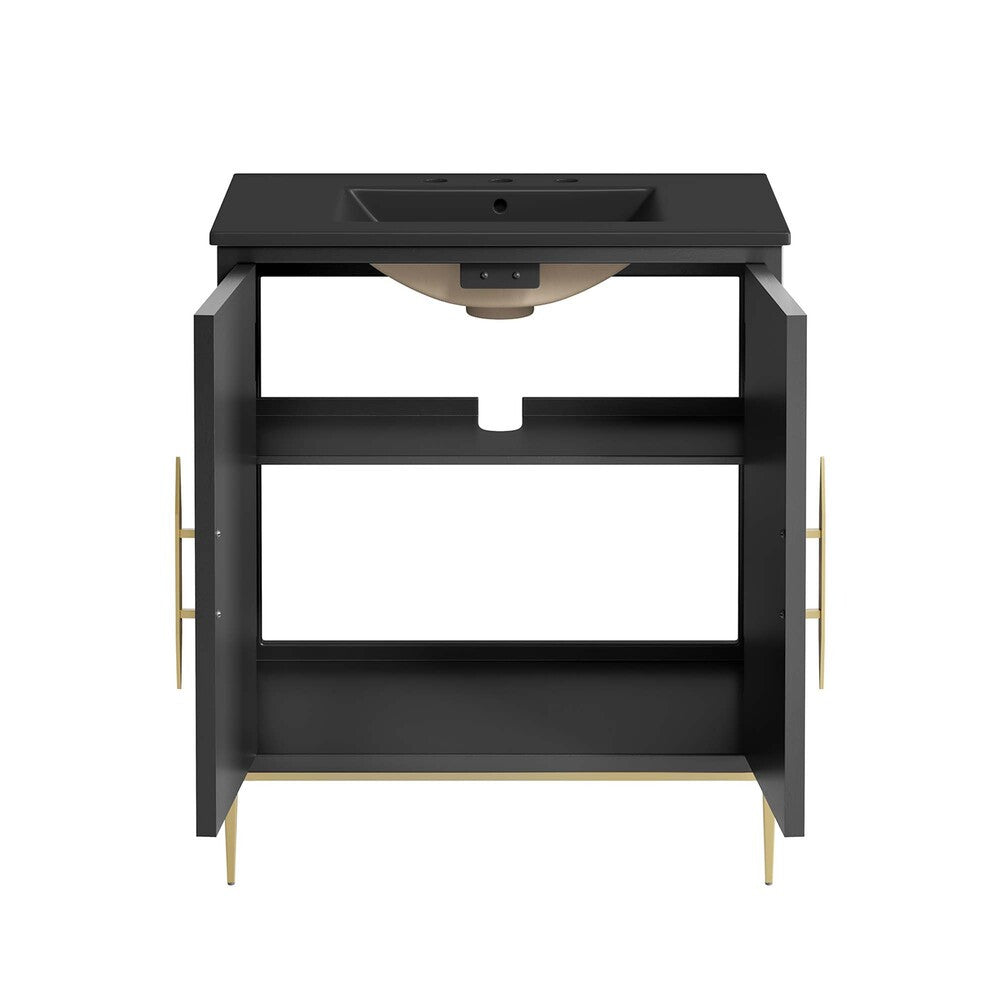 EEI-6295-BLK-BLK Awaken 30" Bathroom Vanity by Modway