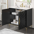 EEI-6297-WHI-BLK Awaken 36" Bathroom Vanity by Modway