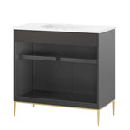EEI-6297-WHI-BLK Awaken 36" Bathroom Vanity by Modway