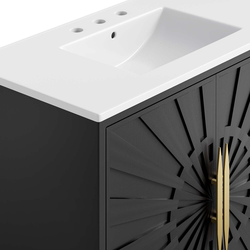 EEI-6297-WHI-BLK Awaken 36" Bathroom Vanity by Modway