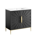 Modway EEI-6297-WHI-BLK Awaken 36" Bathroom Vanity White Black