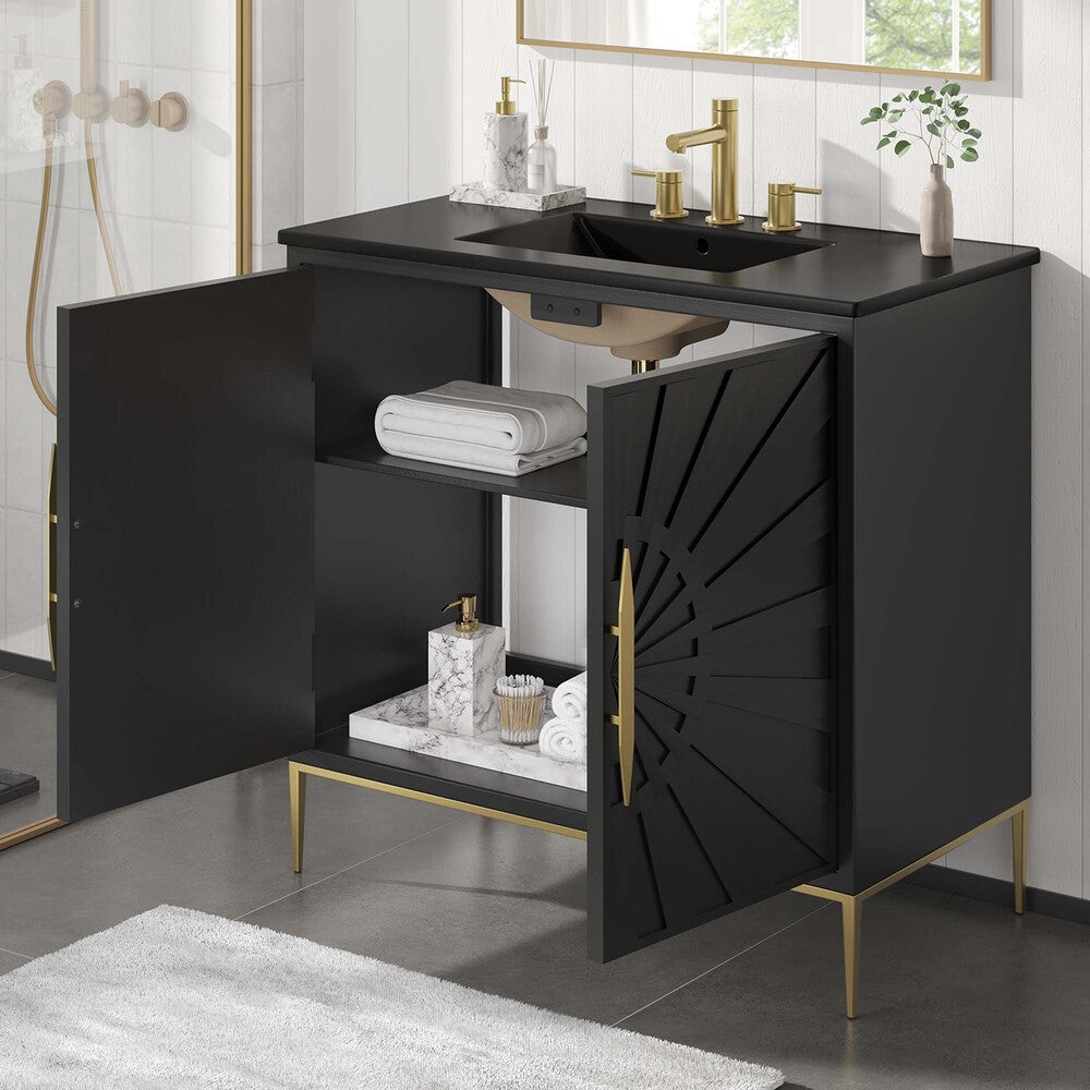 EEI-6299-BLK-BLK Awaken 36" Bathroom Vanity by Modway
