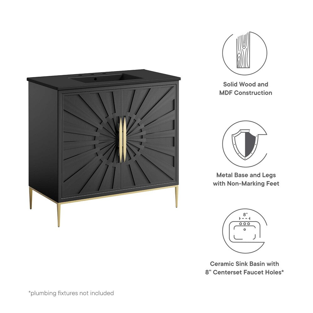 EEI-6299-BLK-BLK Awaken 36" Bathroom Vanity by Modway
