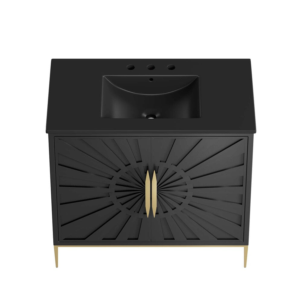 EEI-6299-BLK-BLK Awaken 36" Bathroom Vanity by Modway