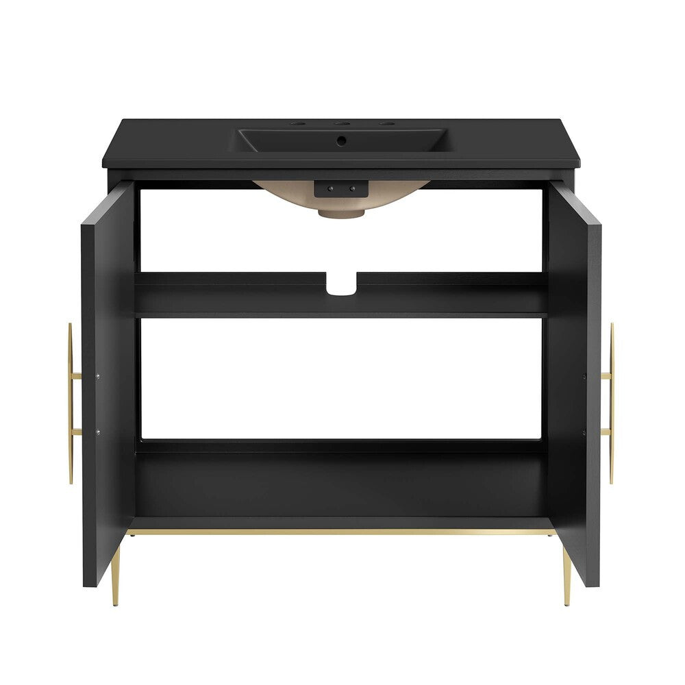 EEI-6299-BLK-BLK Awaken 36" Bathroom Vanity by Modway