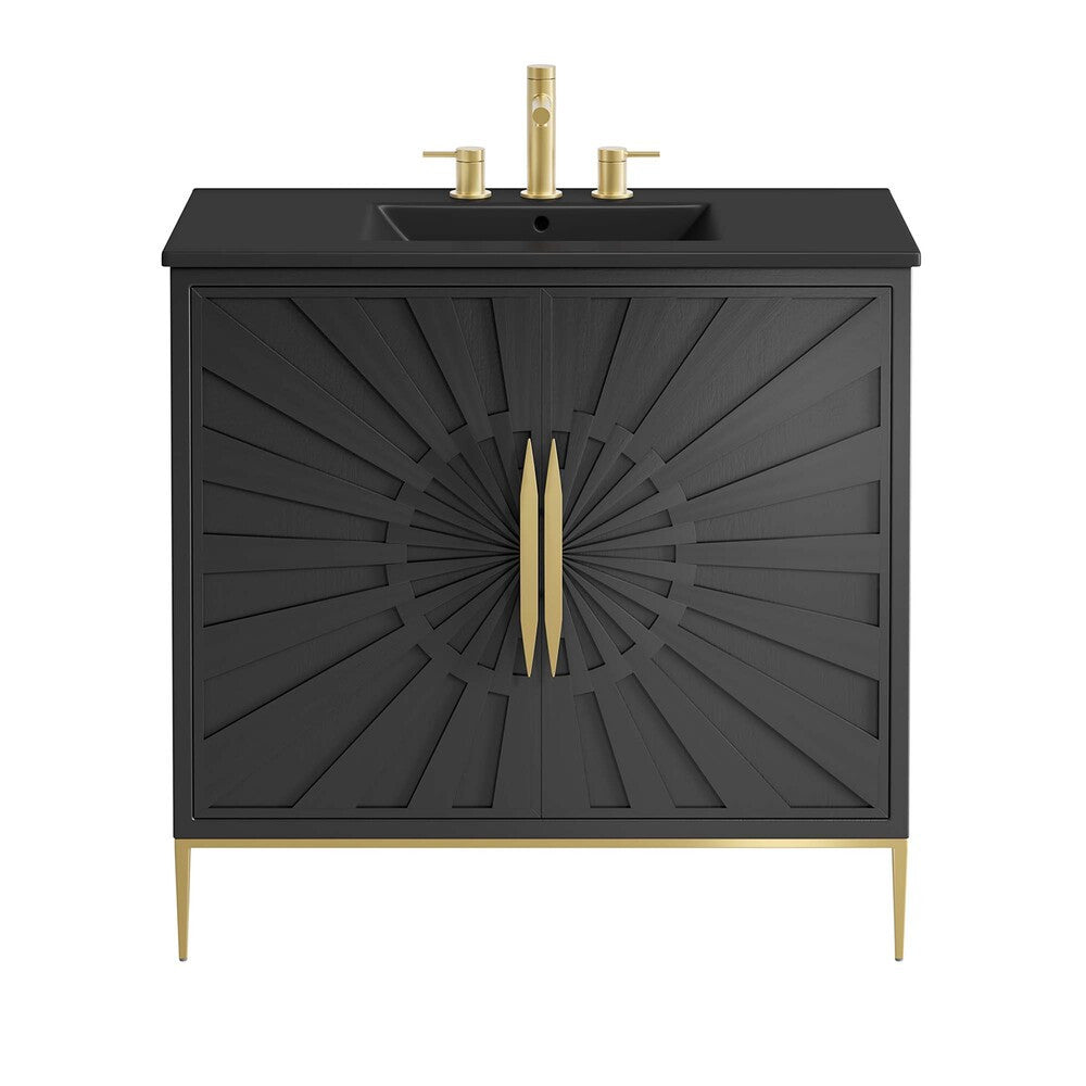 EEI-6299-BLK-BLK Awaken 36" Bathroom Vanity by Modway