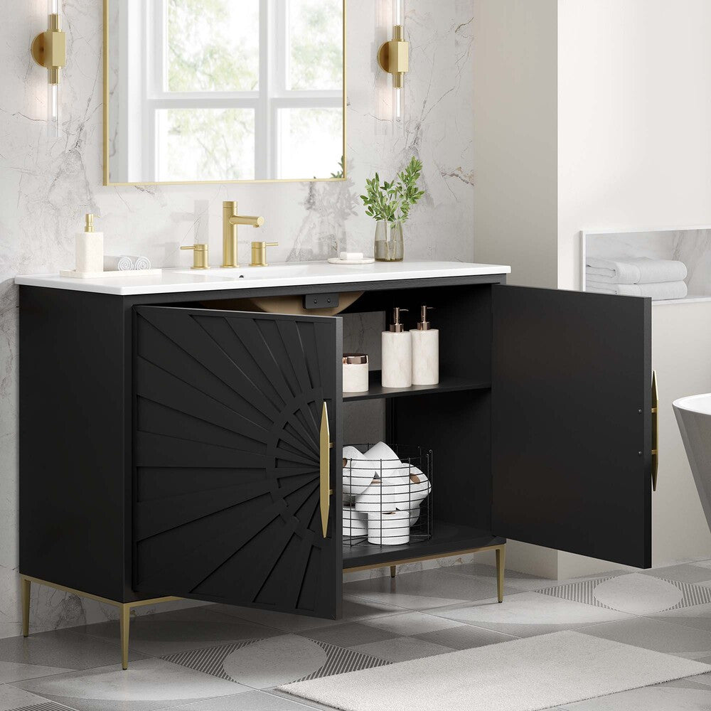 EEI-6301-WHI-BLK Awaken 48" Bathroom Vanity by Modway