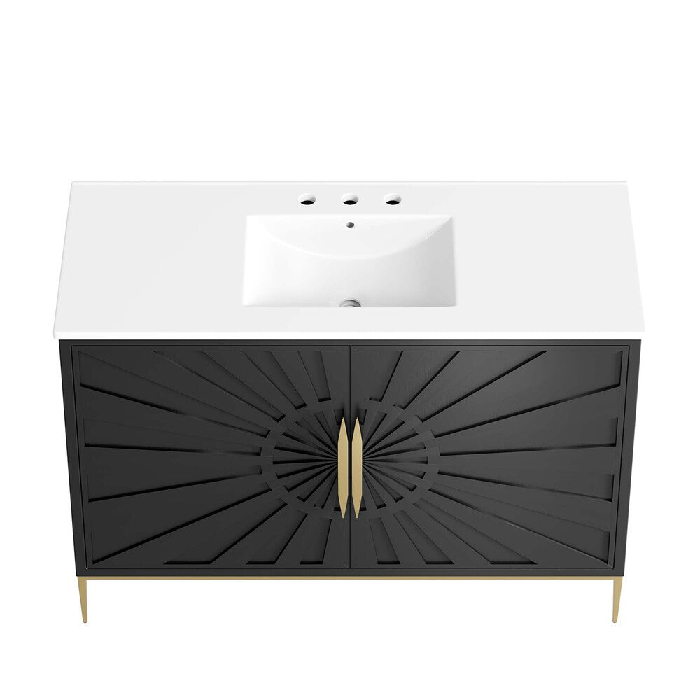 EEI-6301-WHI-BLK Awaken 48" Bathroom Vanity by Modway