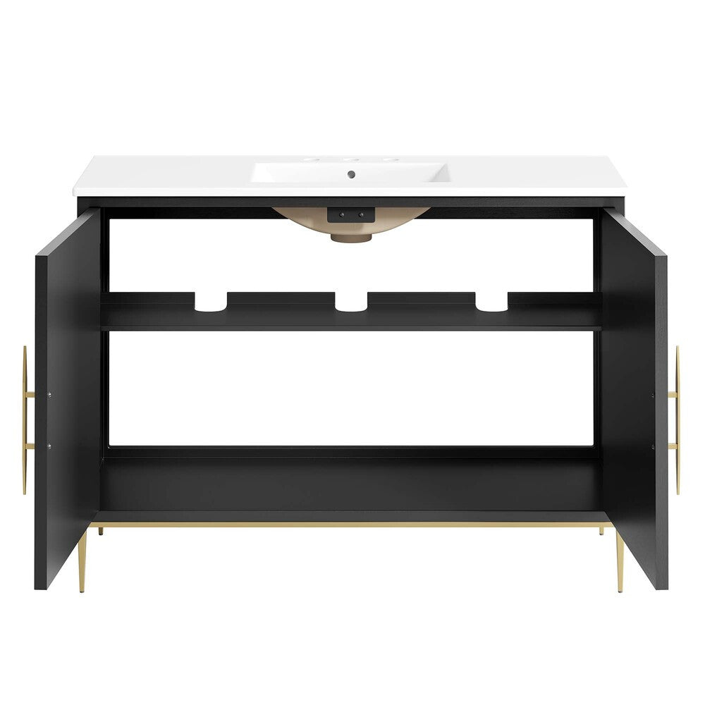 EEI-6301-WHI-BLK Awaken 48" Bathroom Vanity by Modway