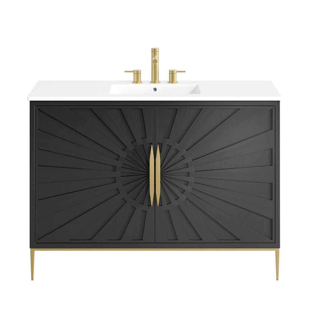 EEI-6301-WHI-BLK Awaken 48" Bathroom Vanity by Modway